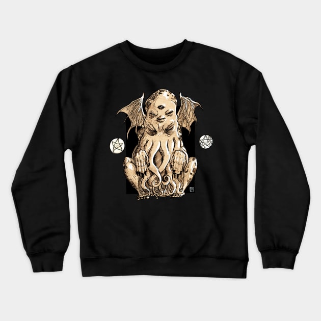 Cthulhu Dreams Crewneck Sweatshirt by santillanesarte